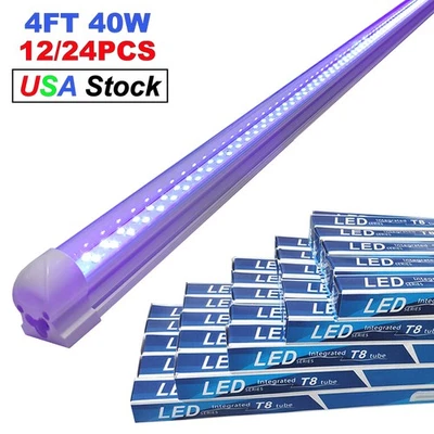 Festival UV LED Barra de Luz Negra 40W 4 Pies T8 Bombilla Integrada Lámpara de Luz Negra Foto 1 de 4