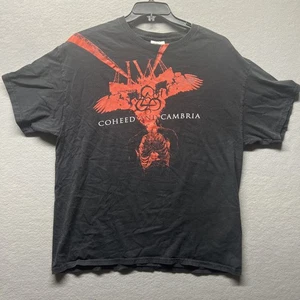 T-shirt vintage Y2K Coheed e Cambria Band promo maglietta nera XL album concerto rara - Foto 1 di 5