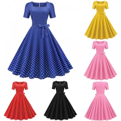 Vestidos para mujer Vestidos de fiesta Años 50 Retro Vintage Vestidos Swing Vestidos elásticos Foto 1 de 4