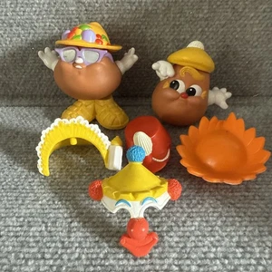 Vintage 1987 Hasbro 2 Mr. Potato Head Spud Kids w/Accessories McDonald's Clown - Picture 1 of 9