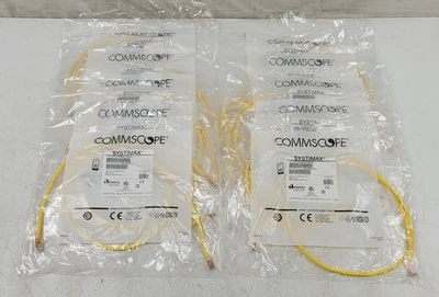 (QTY. 10) Commscope SYSTIMAX GS8E-YL-4F Modular Patch cord Yellow Cat6 4Ft -NEW - Image 1 of 3