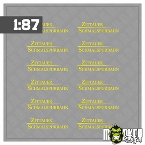 Mehrteiliges Set Zittauer SSB Beschriftung Decals DDR 1:87 Spur H0 Modellbahn - Bild 1 von 2