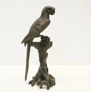 Statue Papagei Vogel Tierwelt Art Deco Stil Art Nouveau Jugendstil Stil Massive - Picture 1 of 7
