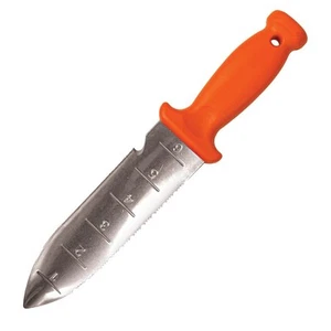 Deluxe Soil Knife, Orange – Hori Hori w/ 6-Inch Stainless Steel Blade - Picture 1 of 9