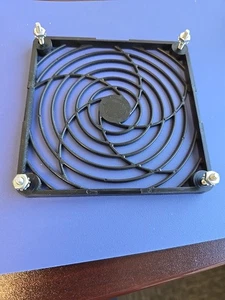 Black Plastic Guard for 120mm/ 120mm PC Case Cooling Fan - Picture 1 of 2