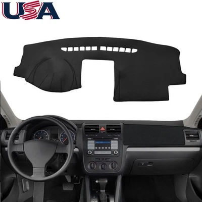 Car Black Dashboard Cover Dash Mat Sun Shade Pad For 2006-2010 VW Jetta 5 MK5 A5 - Изображение 1 из 4