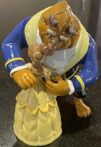 Disney Beauty And The Beast Posable Figures Belle & The Beast 5” & 3 3/4” VNTG - Picture 1 of 10