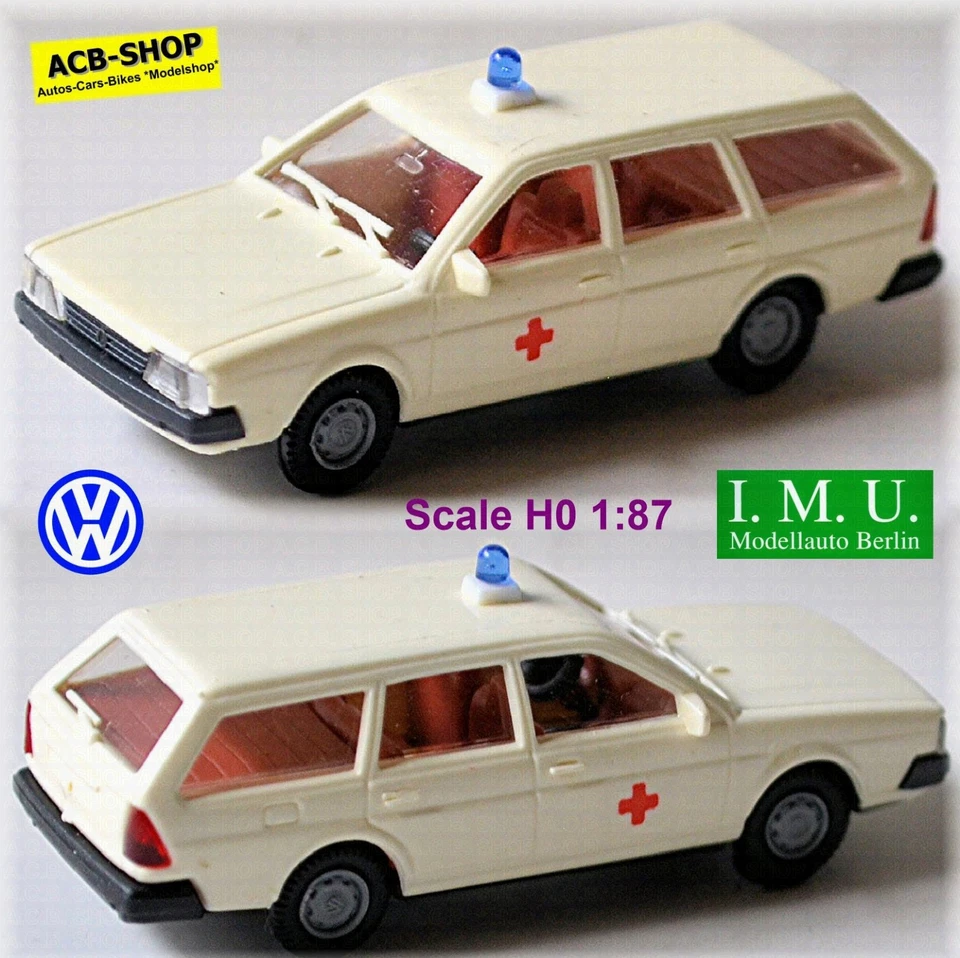 VW Passat B2 Variante 1981 RK Croce Rossa 1980-88 Tipo B2 Bianco 1:87 I. M. U. - Immagine 1 di 4