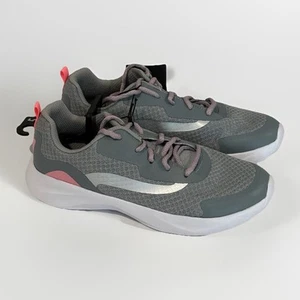 Athletic Works Mesh Jogger Sneakers Shoes Grey with Pink Big Girls 5 NWT NEW - Picture 1 of 24