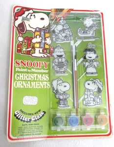 Pintura vintage de cacahuetes Snoopy por número adornos navideños casa artesanal nueva - Imagen 1 de 6