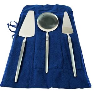 Vintage Arthur Salm Stainless Serving Set 3 Pieces Sleeve Box Cake Cheese Tomato - Picture 1 of 9