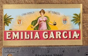 ADVERTISING Label Cigar Lug Emilia Garcia - Picture 1 of 1