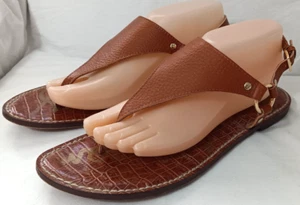 Sam Edelman Greta braune Leder-Riemensandalen Größe 10M - Bild 1 von 11