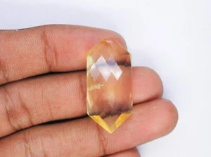 Natural Citrine Gemstones Hexagon Shape Faceted Citrine Briolette Loose Gemstone - Picture 1 of 8