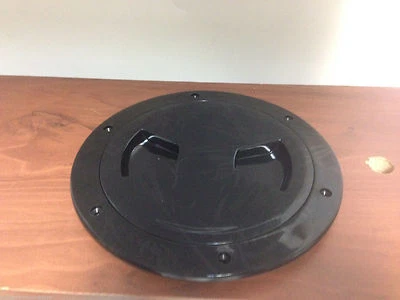 PACTRADE MARINE MARINE BOAT KAYAK BLACK PLASTIC DECK PLATE 6"D WATERPROOF INSPECTION BAYONET