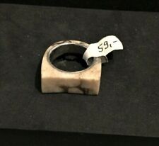Silver Ring. Size 22. 19.9 mm. Approximately 6 grams. Coral