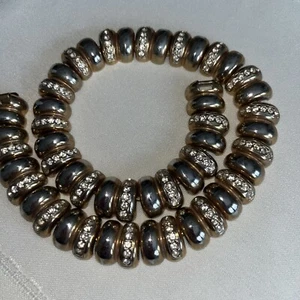 Vintage Heavy Gold-tone, Thick Statement Collar Necklace~16” - Picture 1 of 5