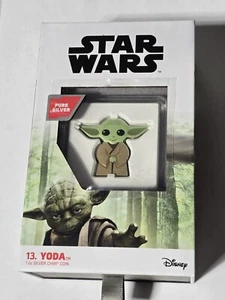 2022 Niue Disney Star Wars Yoda 1 Oz .999 Fine Silver Chibi Coin 2000 Minted NIB - Picture 1 of 2