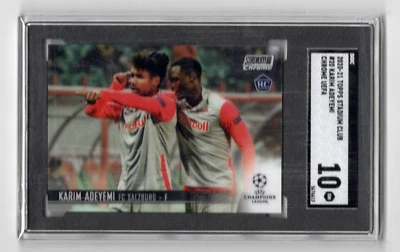 2020-21 Topps Stadium Club Chrome UEFA Karim Adeyemi Rookie #20 SGC 10 GEM MINT - Image 1 of 2