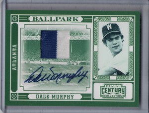 DALE MURPHY 2010 Panini Century Ballpark Materials Prime Autograph/Auto  G1072