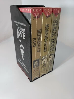  VHS The Great Kate , Factory Sealed 3 VHS Box set  Katharine Hepburn, Vintage  - Image 1 of 4
