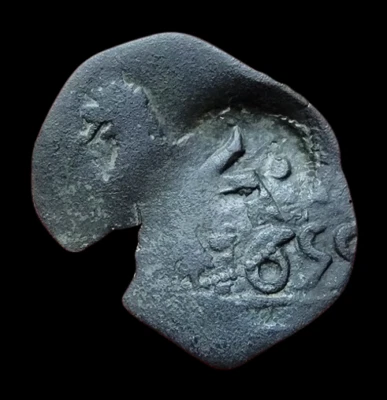 1655 Philip IV Cob Coin REAL Spanish Colonial Pirate Treasure 4 Maravedis - Image 1 of 2