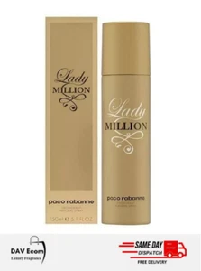 Paco Rabanne - Lady Million - 150ml Deodorant Spray - NEW & FREE SHIPPING - Picture 1 of 4