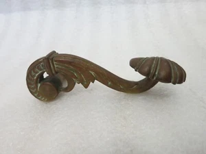 Antik Vintage Viktorianisch Floral BRONZE Schrank Fenster Tür HEBELGRIFF - Bild 1 von 5