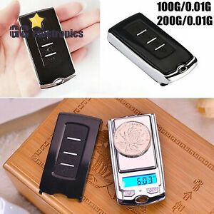 Car Key Portable Digital Pocket Scale 0.01g-100/200g Mini Jewelry Weighing Sweet