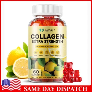 Premium Hydrolyzed Collagen Gummies with Vitamin C, Zinc & Biotin -60 Gummies - Picture 1 of 9