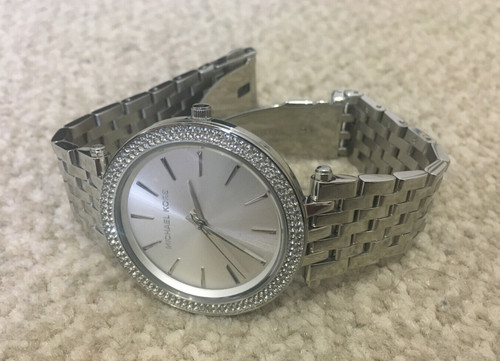 orologio da donna michael kors mk3190 darci argento cristallo pavè acciaio 17 5 cm polso