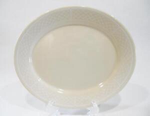 ❤️ Corning Comcor SANDSTONE LATTICE 9" Oval Serving Platter Entree Lunch Plate