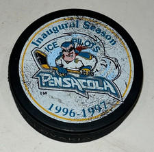 1996-97 PENSACOLA, ICE PILOTS, INAUGURAL SEASON, HOCKEY PUCK (ECHL)