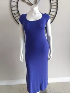 APT.9 Short Cap Sleeve Scoop Neck Maxi Dress Spectrum Blue Women's Size M (8-10) - Picture 1 of 10