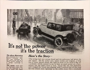 1919 American Chain Co. Weed Tire Chains Original Antique Print Ad - Picture 1 of 2