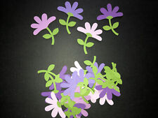20 Diecut Flowers in Shades of Purple Cardstocks for Scrapbooking and Cardmaking