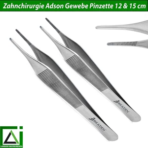 Cirugía dental Adson pinzas de tejido 12 cm y 15 cm pinzas anatómicas herramientas - Imagen 1 de 9