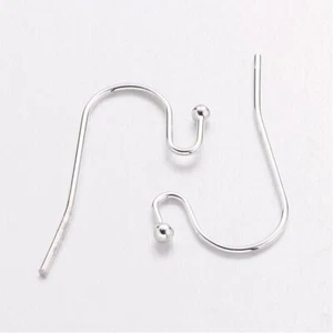 Silver Color Brass Hook Earwire. 10pieces(5sets) - Picture 1 of 3