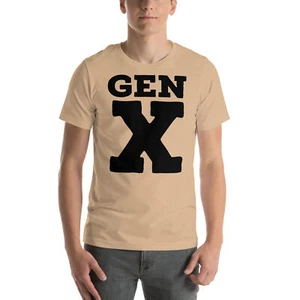Gen X Retro Graphic Tee | Generation X Vintage Shirt | Black Text - Picture 1 of 4