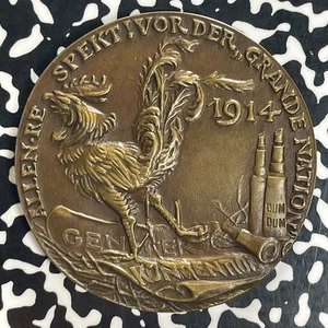 1914 Deutschland Medaille "Säer der Rache" von Goetz Lot#OV1637 Kienast#136, 57mm - Bild 1 von 2