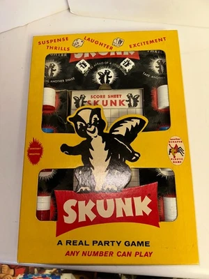Vintage SKUNK Party Board Dice Game 1953 Schaper USA - Complete - Image 1 of 4