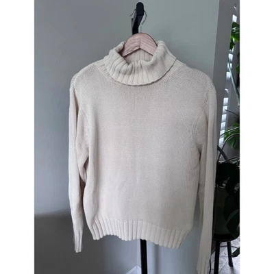Suéter Columbia Mujer Grueso Cuello Alto Crema Grande Foto 1 de 3