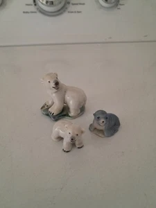 Wade Whimsies 1956 Lot 3 Polar Set No. 6 Polar Bear, Baby Seal, Baby Polar Bear - Picture 1 of 7