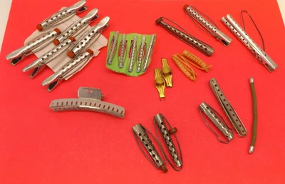 Lote de clipes de rolos de cabelo vintage de alumínio metal Perm Rods - Imagem 1 de 4
