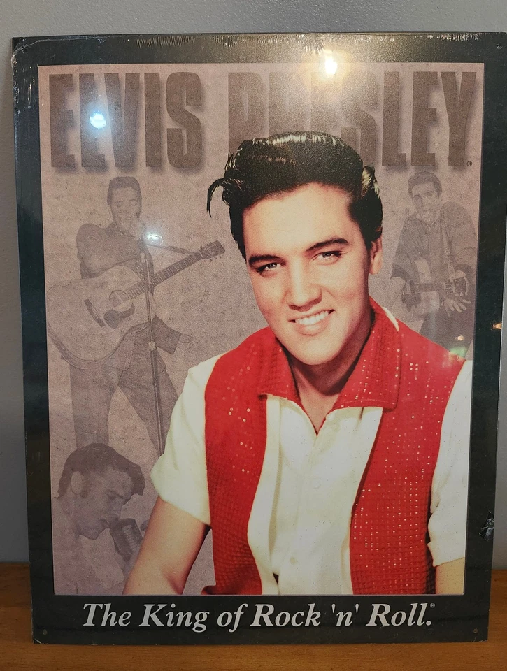 ELVIS PRESLEY - LG 金属标志 16 X 12.5 英寸,密封 — 第 1/4 张图片