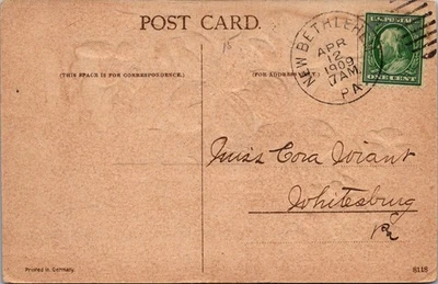 Goldpath: postal de Estados Unidos 1909 nuevo bethlehem, pa.easter, cross cv882_p10 Foto 1 de 2