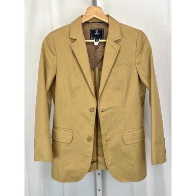NUEVO SIN ETIQUETAS J.CREW Crewcuts Niños Dos Botones Blazer Traje Chaqueta Algodón Caqui Tostado Talla 14 Foto 1 de 4
