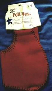 Westrim Craft "100% Wool Felt Children's Vest" One Size Fits Most - Picture 1 of 2