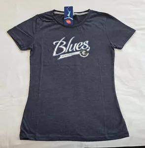 Carlton Blues AFL AF5916 W16 Ladies Printed Short Sleeve T Shirt Size 8 New - Picture 1 of 3