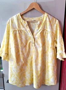 Bluse Walbusch Gr. 44 Gelb, guter getragener Zustand - Bild 1 von 3